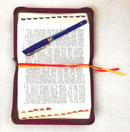 OV 27 ZTI Korean Tamil Bilingual Bible: Compact Burgundy Zip Edition with Thumb Index (ISBN-9788122140163)