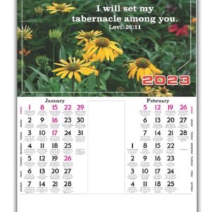 2023 English Christian Calendar Modern English Calendar With Beautiful Nature Sceneries