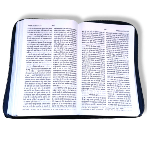 Hindi Korean Printed Bible Silver Edge With Zip