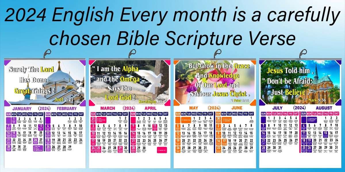 Bible Verses 2 Year 2024 Pocket Planner 