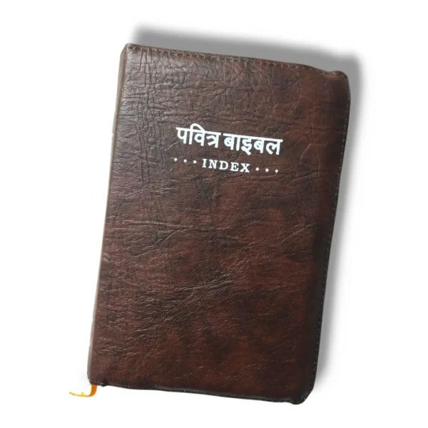 Compact Hindi Bible BROWN LEATHER COVER