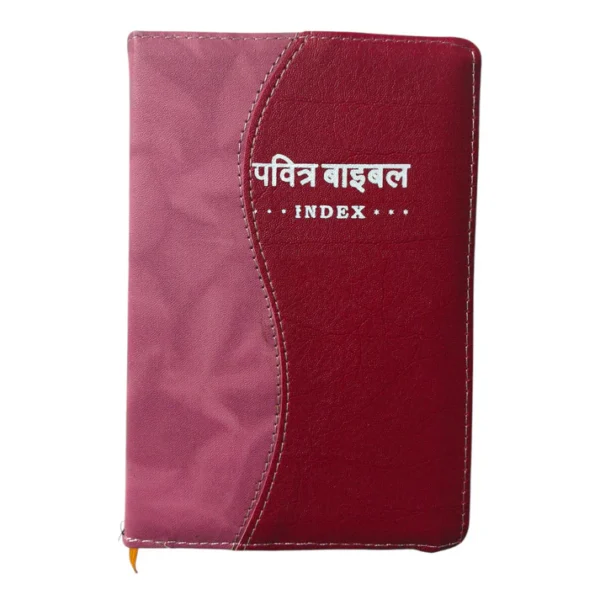 Compact Hindi Bible Pink and Red