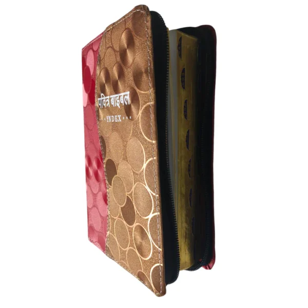 Compact Hindi Bible Red and Golden