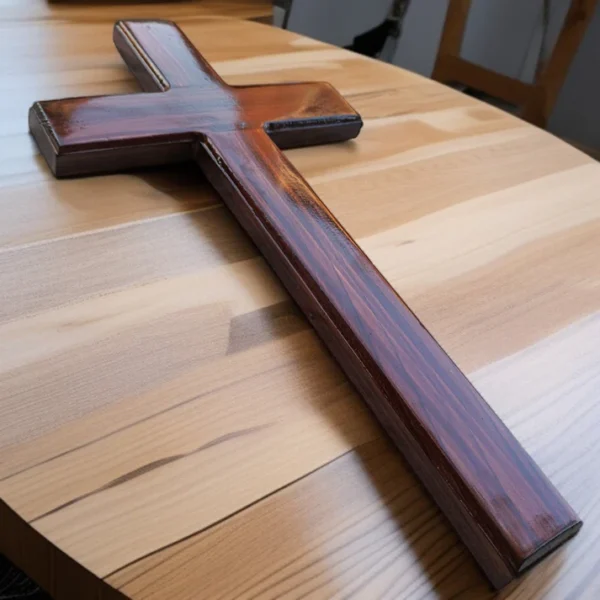 DARK PURE WOODEN CROSS 55