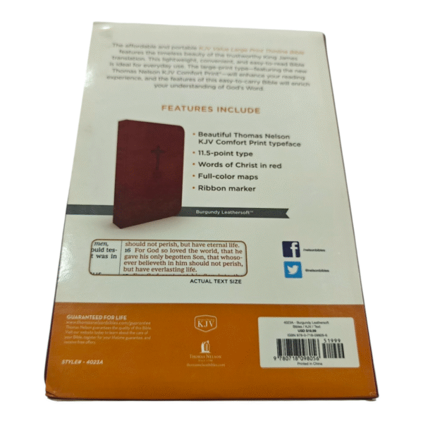 Kjv value large print thinline bible burgundy (5)
