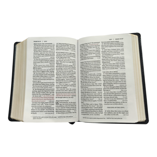 NKJV Compact Bible – Black LeatherSoft, Red Letter Edition, Portable Easy-to-Carry Design with Words of Christ Highlighted, Perfect for Travel, Church, and Daily Reading - Image 6