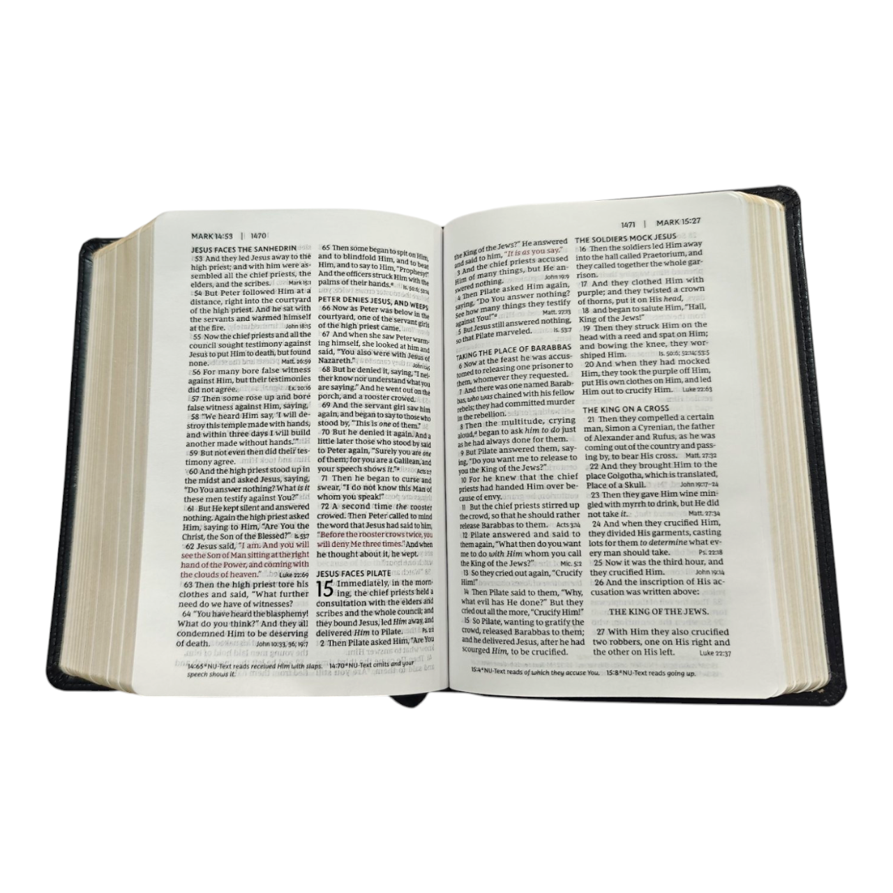NKJV Compact Bible – Black LeatherSoft, Red Letter Edition, Portable Easy-to-Carry Design with Words of Christ Highlighted, Perfect for Travel, Church, and Daily Reading - Image 6