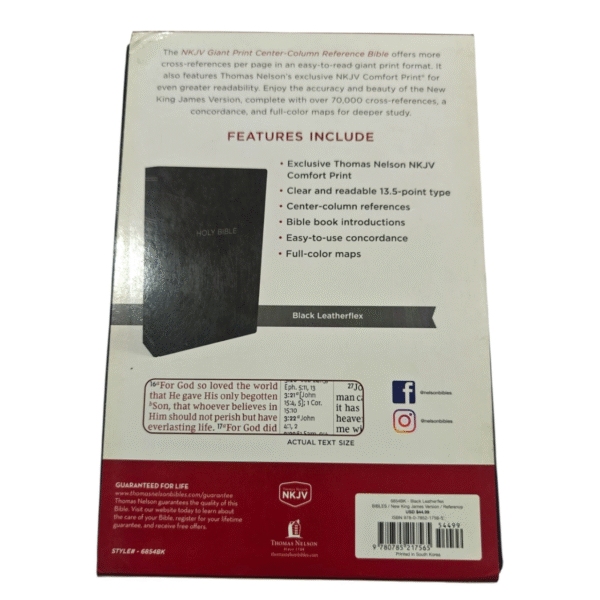 Read Comfortably, Study Deeply: The NKJV Giant Print Reference Bible (Center-Column) - Image 2