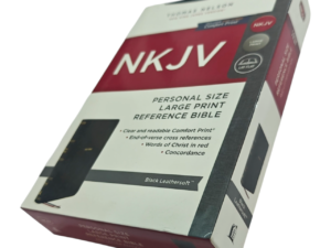 NKJV Personal Size Large Print Reference Bible – Black LeatherTouch, Complete Study Tools with Cross-References, Concordance, and Maps for Portable In-Depth Bible Study