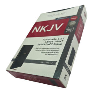 NKJV Personal Size Large Print Reference Bible – Black LeatherTouch, Complete Study Tools with Cross-References, Concordance, and Maps for Portable In-Depth Bible Study