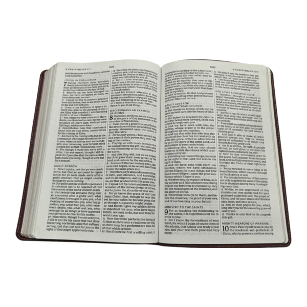 KJV Large Print Thinline Bible, Burgundy Bonded Leather, Red Letter, Comfort Print - Image 3