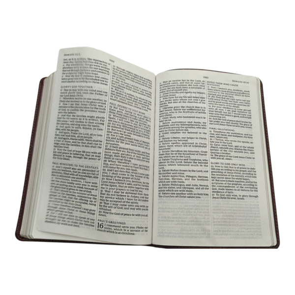 KJV Large Print Thinline Bible, Burgundy Bonded Leather, Red Letter, Comfort Print - Image 4