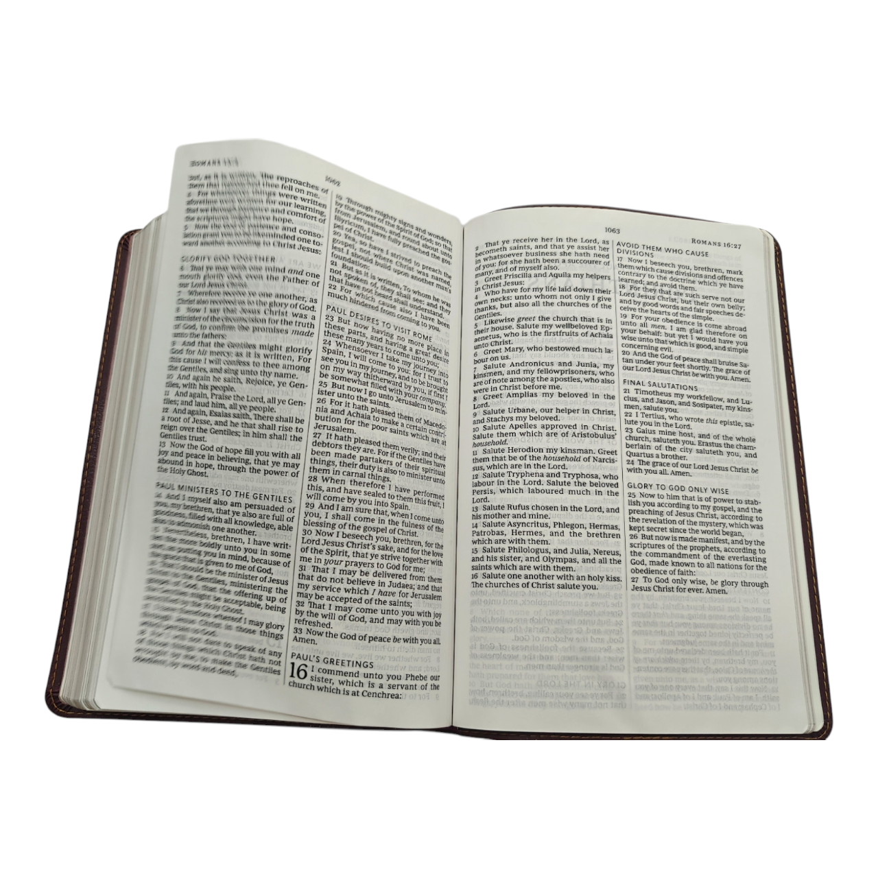 KJV Large Print Thinline Bible, Burgundy Bonded Leather, Red Letter, Comfort Print - Image 4