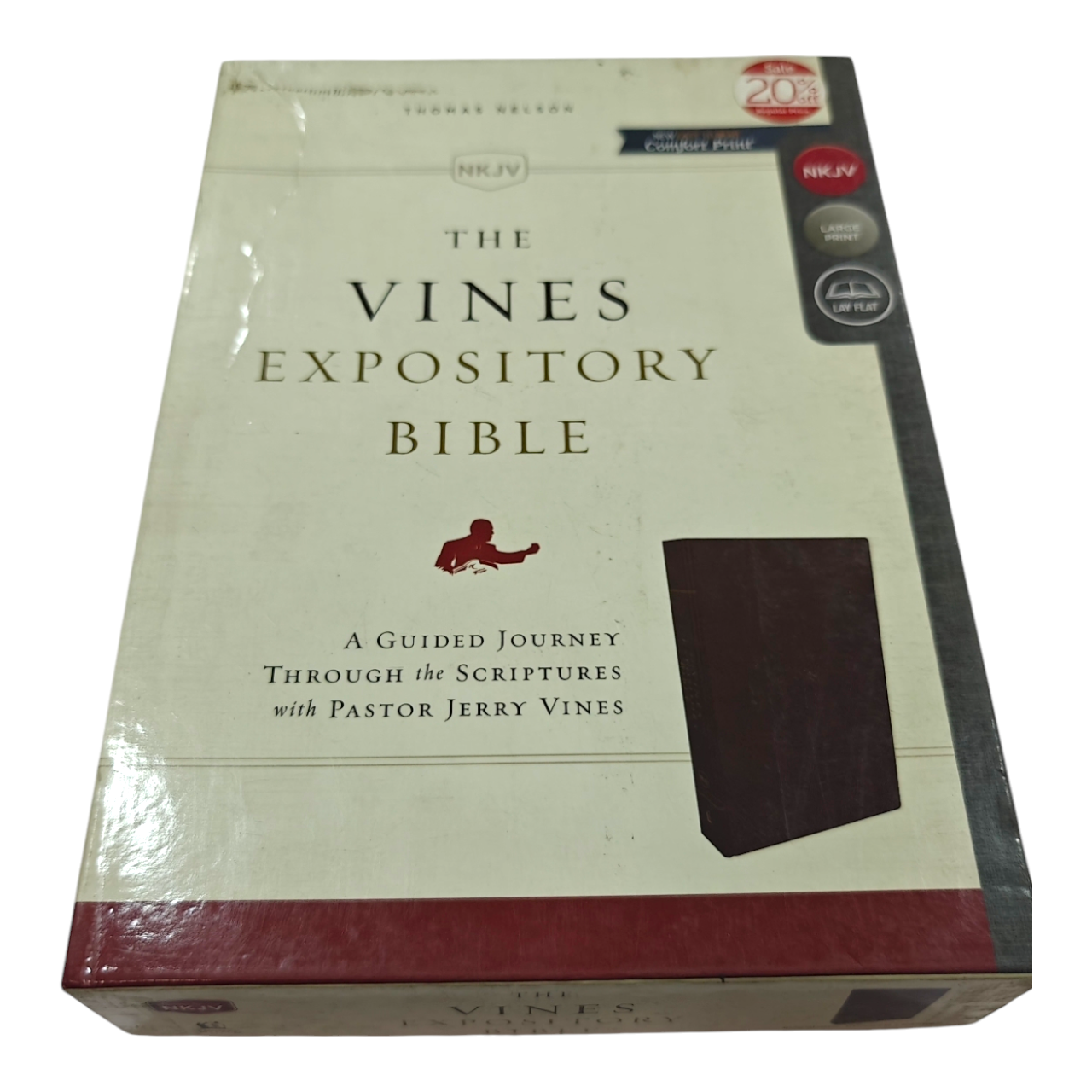 NKJV Vine's Expository Bible, Hardcover - Word Studies & Commentary from Jerry Vines
