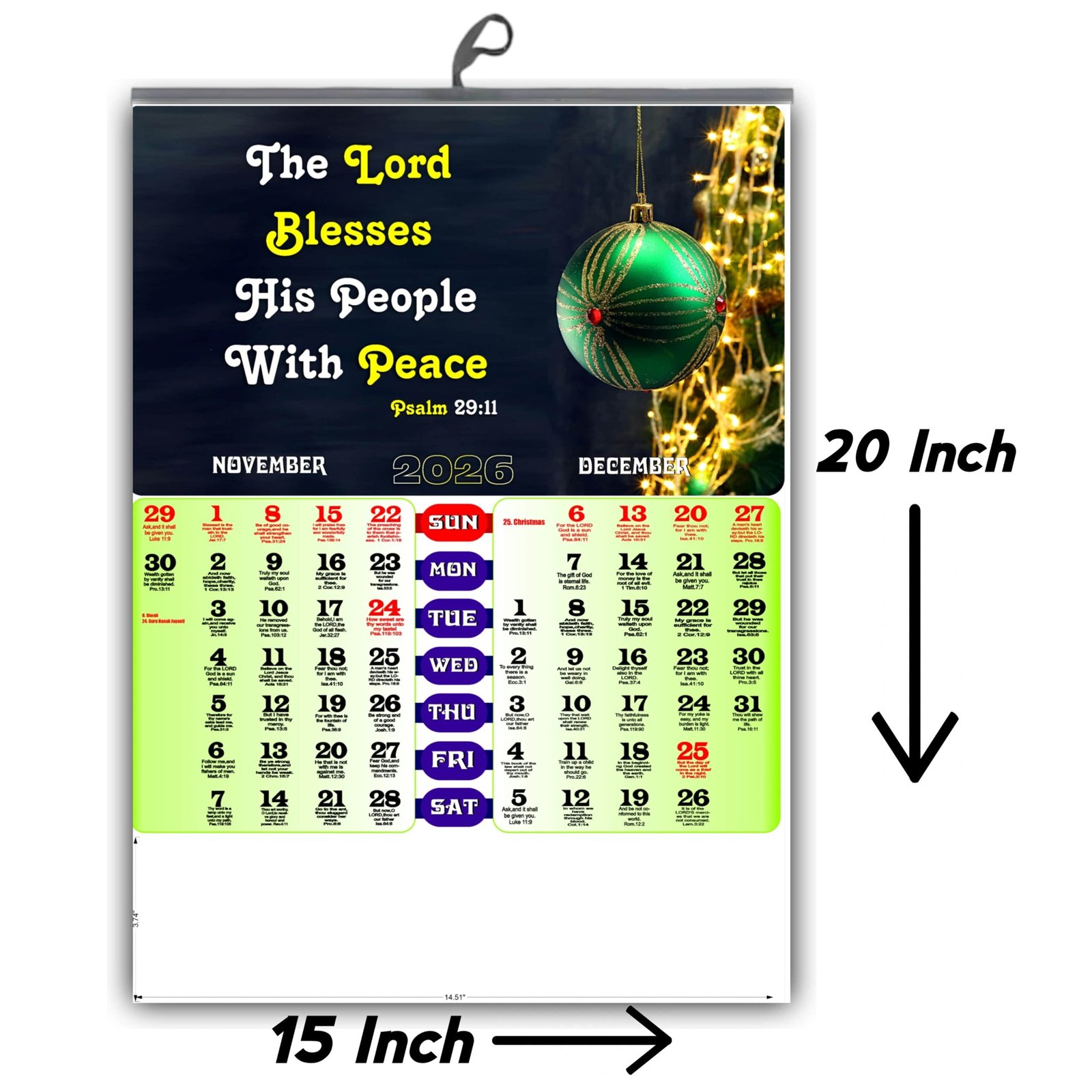 Bible stickers calendar 2026