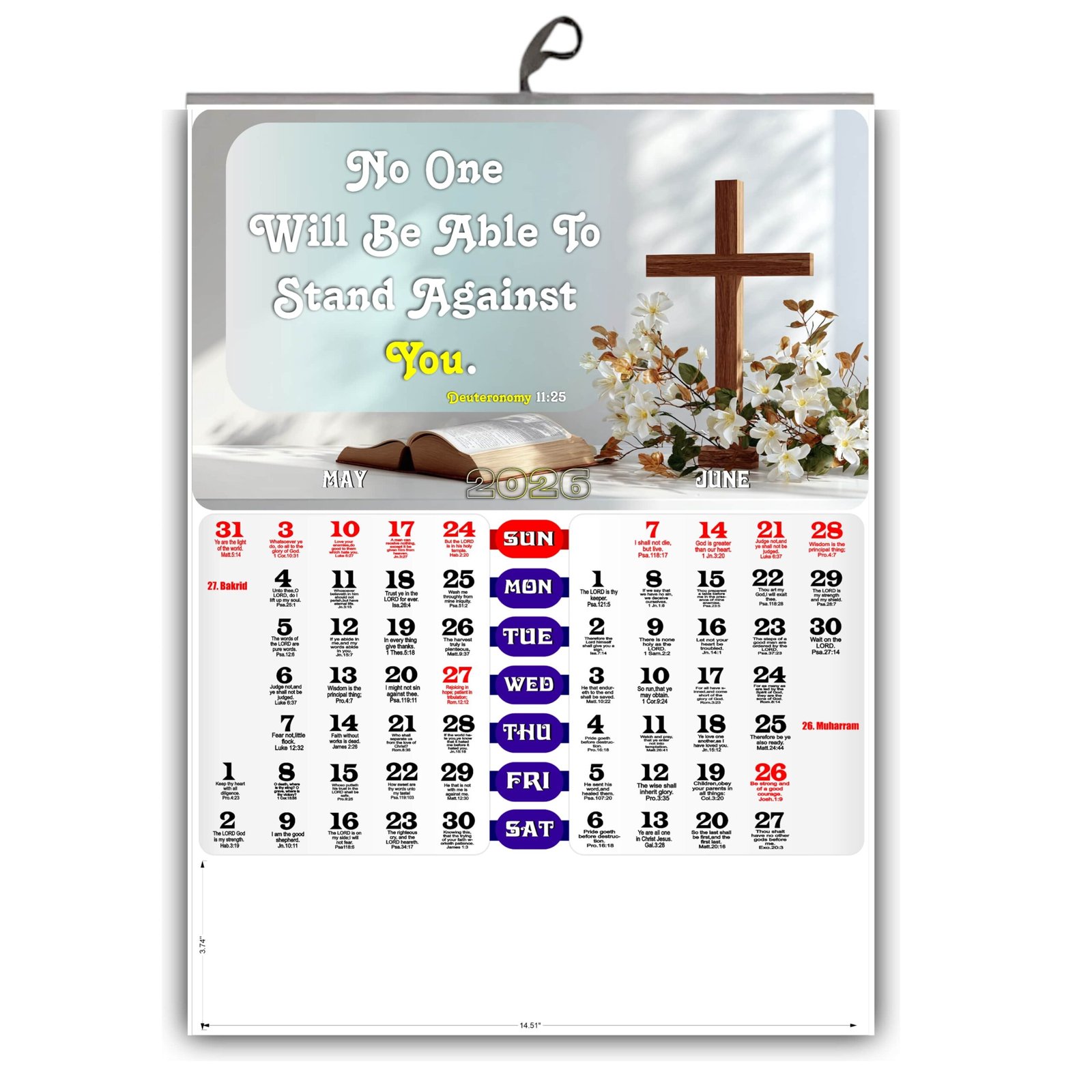 Jhon bible words calendar 2026
