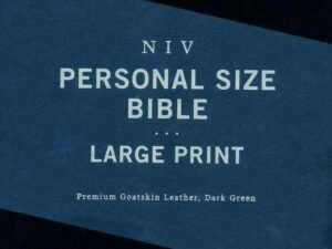 NIV Personal Size Large Print Bible - Premium Dark Green Goatskin Leather - Premier Collection