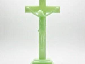 Luminous Radium Praying Hands and Christian Cross Religious Decor