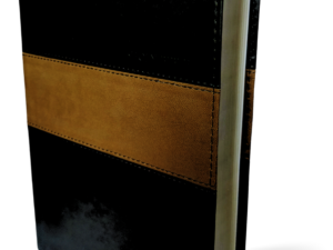 NLT Slimline Center Column Reference Bible, Black/Taupe Imitation Leather
