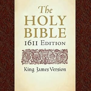 The 1611 King James Version of the Holy Bible, a classic edition of the Christian scripture.