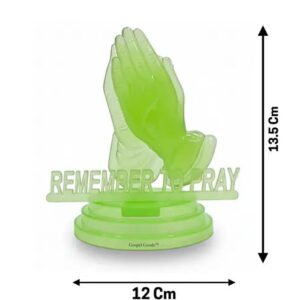 Luminous Radium Praying Hands and Christian Cross Religious Decor