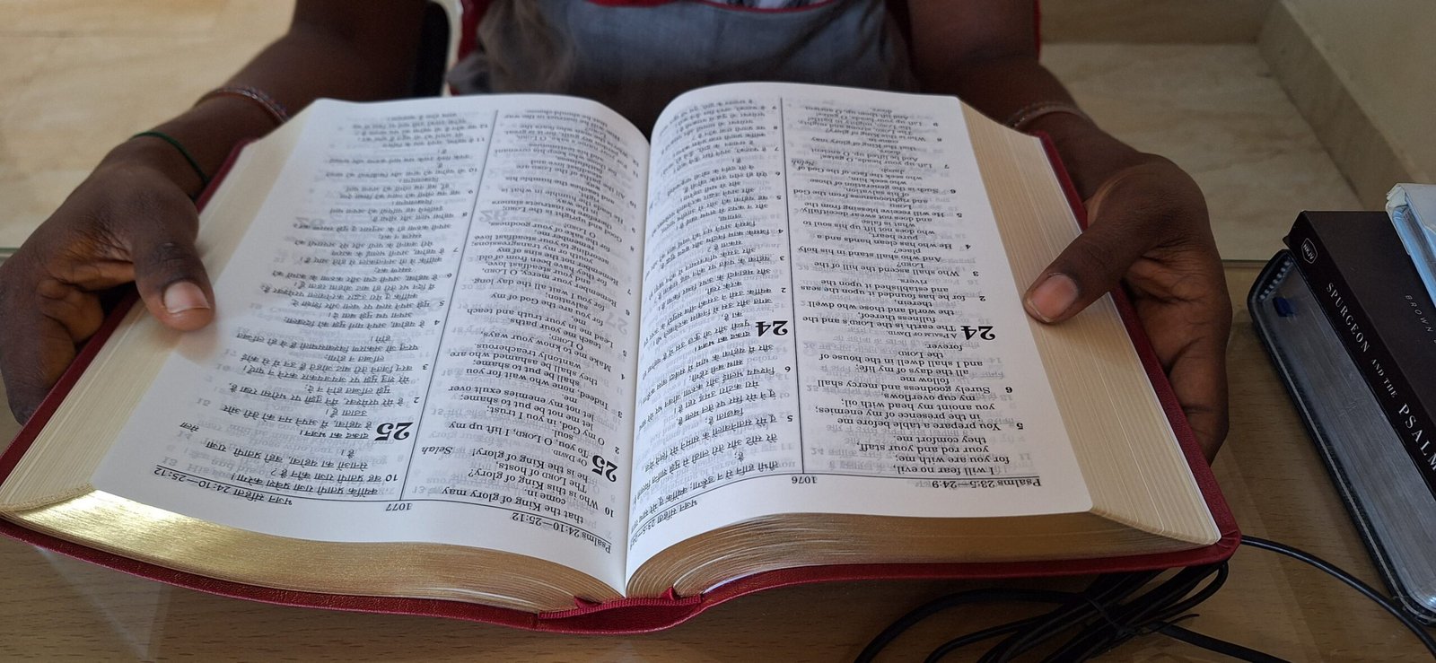 Bilingual Holy Bible English - Hindi (O.V.) Diglot, PU Yapp Containing Old and New Testament BSI Leather Bound