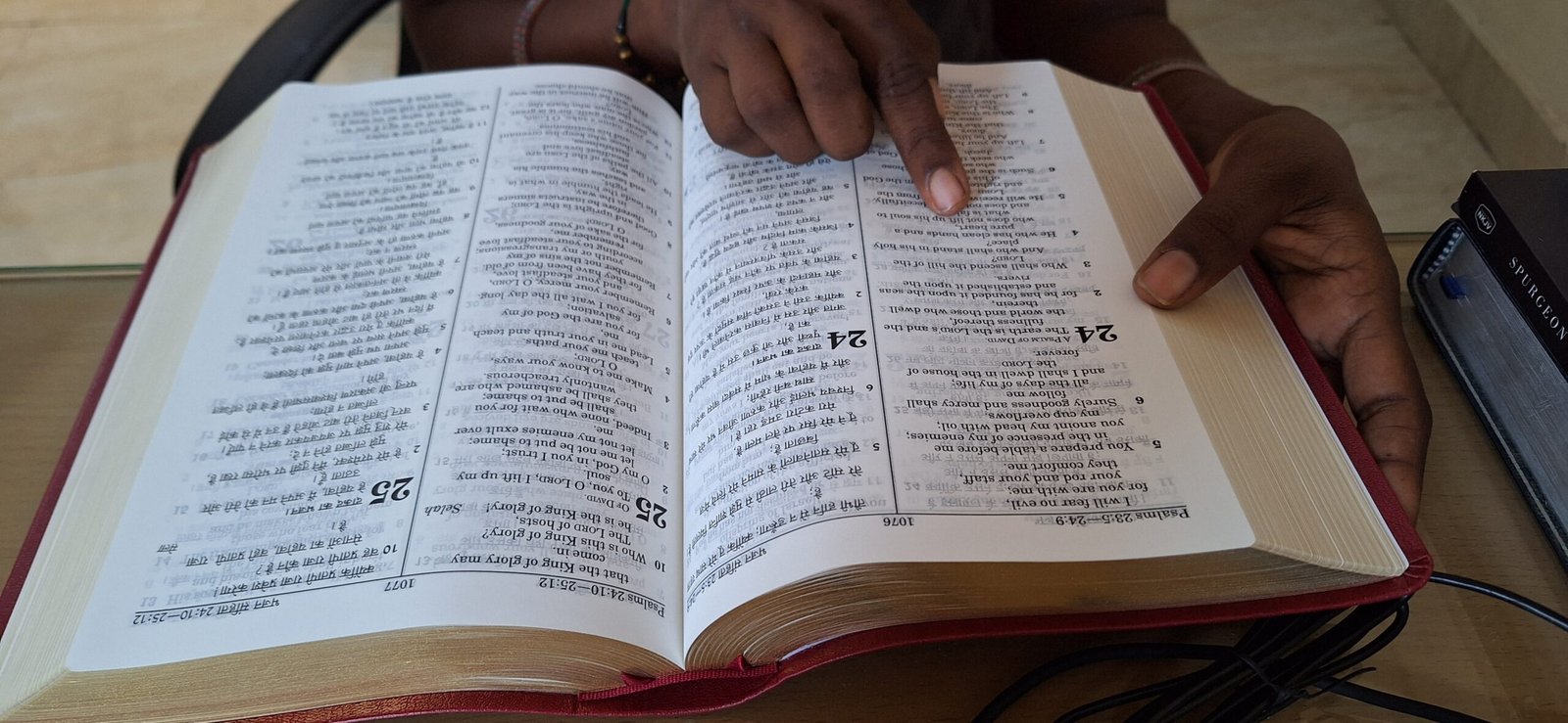 Bilingual Holy Bible English - Hindi (O.V.) Diglot, PU Yapp Containing Old and New Testament BSI Leather Bound