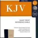 KJV Reference Bible in giant print, a complete and authoritative holy scripture in blue and tan hardcover format.