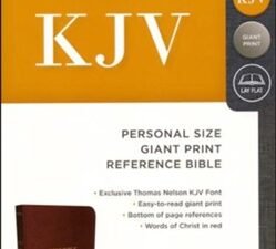 KJV Personal Size Reference Bible Giant Print, Leather-Look, Burgundy