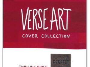 NKJV Thinline Large Print Bible, Verse Art Cover Collection - Dark Brown Genuine Leather