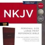 NKJV Personal Size Large Print Reference Bible with Thumb Index, Brown LeatherSoft