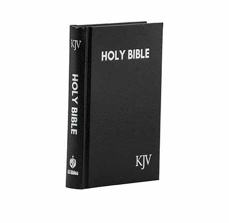Small compact edition of the King James Version (KJV) Holy Bible with English standard text.