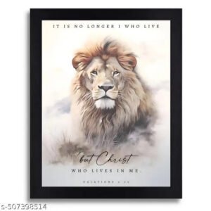 Galatians 2:20 Bible Verse Wall Art - Christian Framed Poster Featuring Jesus Christ