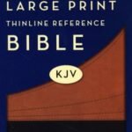 KJV Large Print Thinline Reference Bible in Black/Brown Imitation Leather