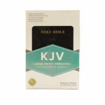 KJV large print personal reference Bible in black leather binding