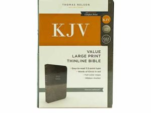 KJV Holy Bible: Value Large Print Thinline, Gray Leathersoft, Red Letter, Comfort Print: King James Version