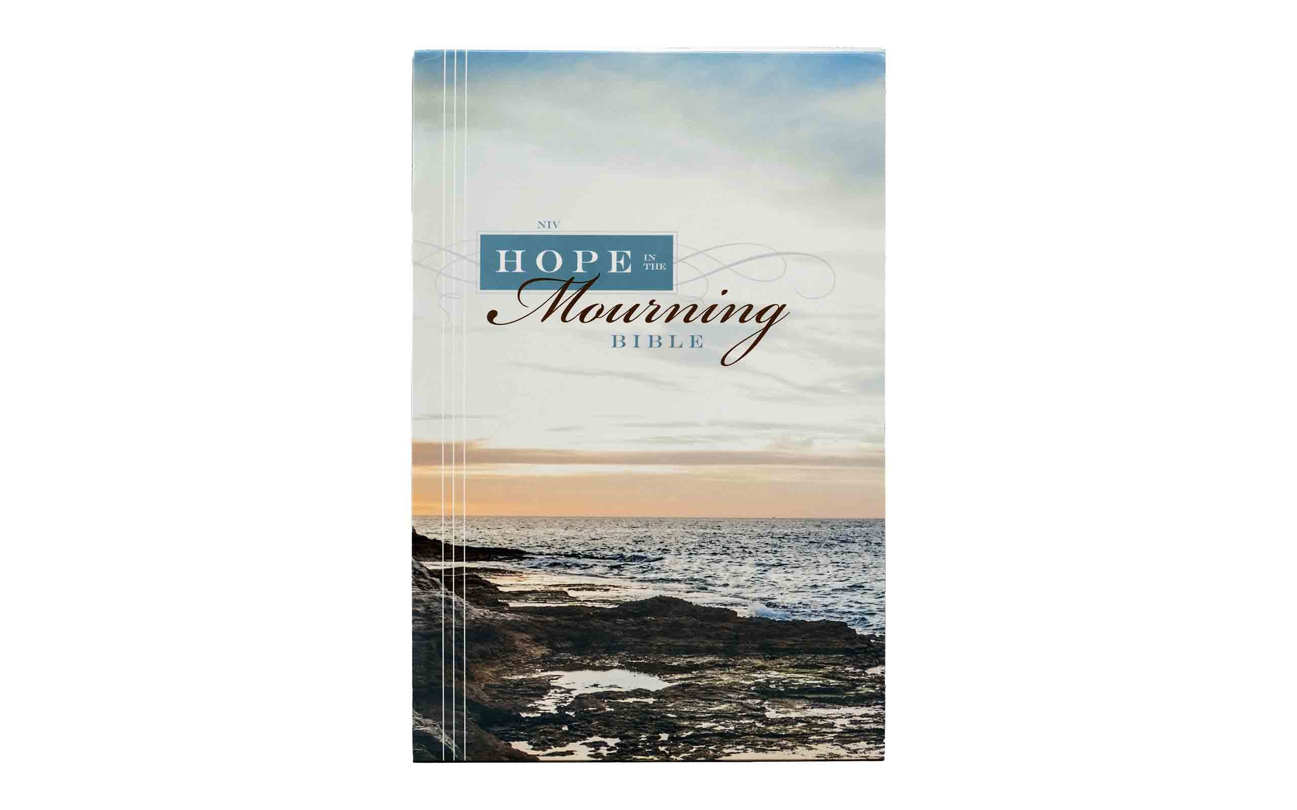 Finding comfort and solace in the NIV Hope in Mourning Bible, designed for those grieving and seeking hope.