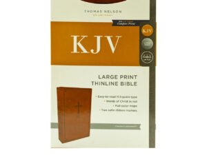 King James Version Large Print Thinline Bible with Red Letter text in Brown Leathersoft cover