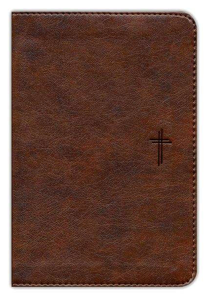 NLT Compact Bible, Filament Enabled Edition: Rustic Brown Cross Design, LeatherLike Cover (ISBN: 9781496455482)