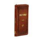 King James Version KJV Holy Bible Medium Zip Polyurethane Leather Cover