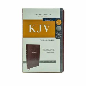 KJV Thinline Bible Burgundy Leathersoft