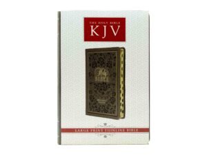 KJV Bible Thinline Brown with Flowers