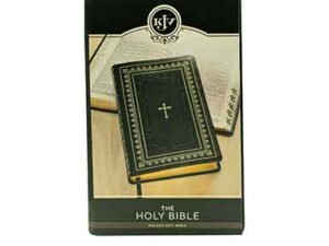 King James Version Holy Bible, standard size, leather-bound book