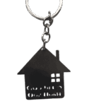 Limited Edition Metal Keychain Featuring Inspirational Bible Verses in a House Model Design