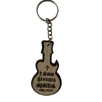 Limited Edition Wooden Keychain with Bible Verses Guitar Model