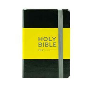 NIV Pocket Black Journaling Bible for note-taking and reflection in a portable format.