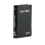 NIV Compact Pearl Vinyl Black Bible, a high-quality, portable Bible featuring the New International Version translation in a
