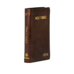 NIV Medium Pearl Vinyl Brown Bible, a high-quality leather-bound Bible with a classic design and easy-to-read text.
