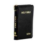 NIV Holy Bible Compact Zip Cross Black