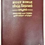 Tamil-English Parallel Bible, Large Font China Print Edition, Burgundy Leather Bound, BSI Publication (ISBN: 9789393511874)
